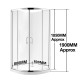 800*800*1850mm 2-Panel Sliding Door Round Shower Box 800*800*1850mm 2-Panel Sliding Door Round Shower Box